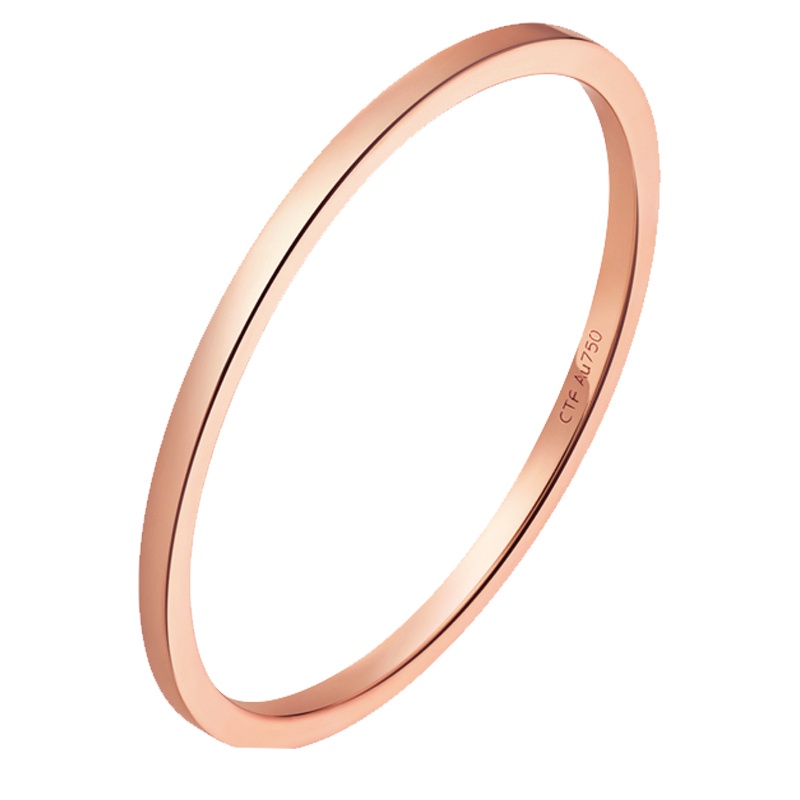 周大福精致女神系列18K金戒指E121618