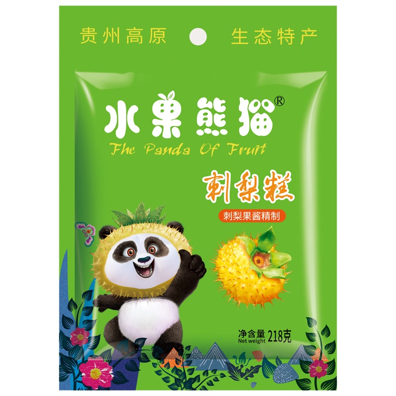 水果熊猫厂家直营刺梨糕500g果维生素c刺菠萝果脯果干开胃休闲零食贵州特产原产地直发刺梨