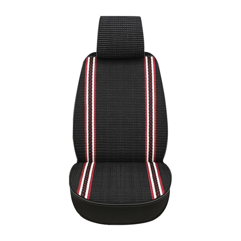 布雷什(BOLISH)五座四季通用汽车坐垫夏季凉垫全包围冰丝汽车座垫朗逸迈腾轩逸车座套车内饰品标准款黑红色