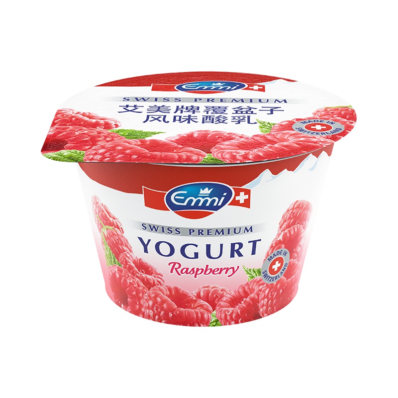 艾美Emmi瑞士进口低脂覆盆子酸奶 生牛乳制作酸奶 进口酸牛奶 乳酸菌纯牛奶制作酸牛奶 100g*10杯