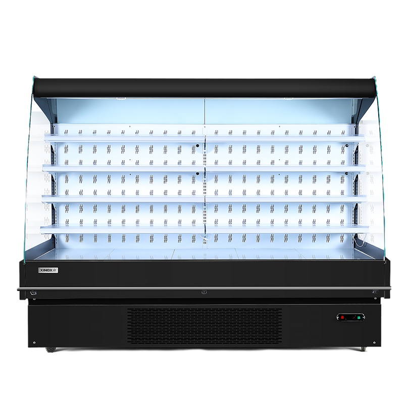 星星(XINGX)(黑) 2.5米果蔬超市风幕柜 展示柜 冰柜保鲜柜 水果蔬菜冷藏柜 IVMC-2.5-10020WB