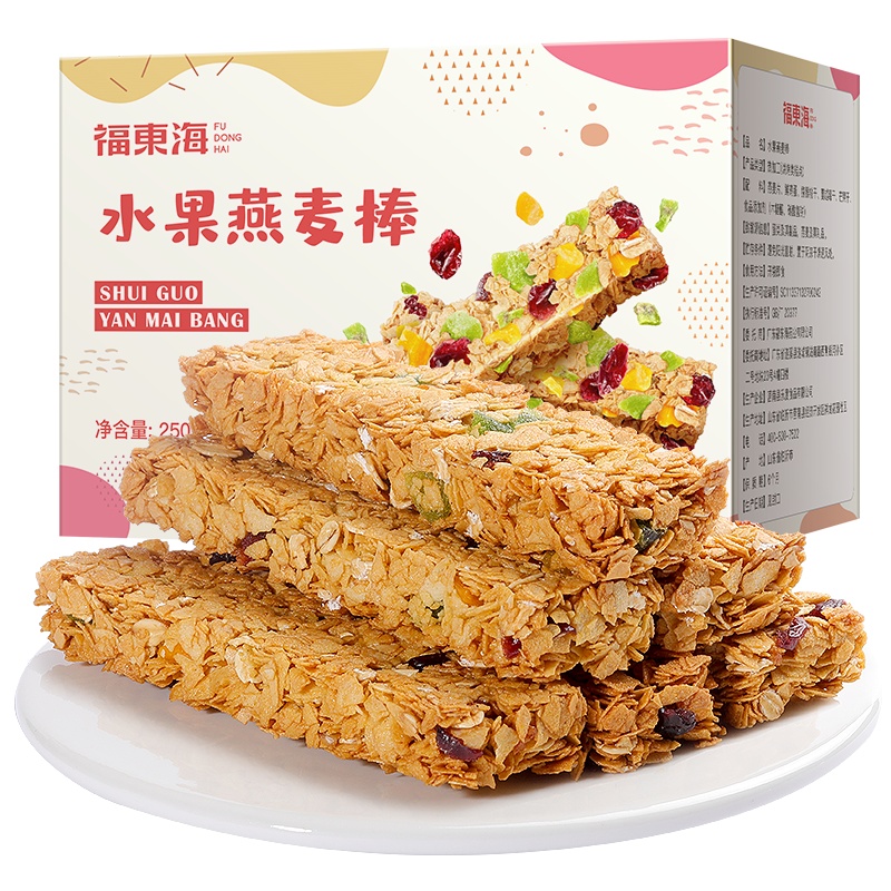 福东海水果燕麦棒代餐粗粮饱腹解馋零食品