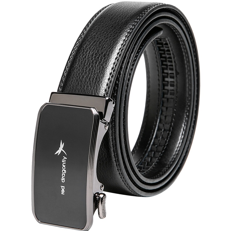 红蜻蜓自动扣男式腰带精致商务皮带男新款百搭青年百搭裤带男