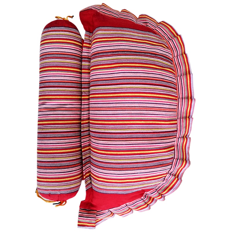 百年扁氏艾草颈椎枕头草本艾枕睡眠艾绒枕艾叶枕艾草枕可拆圆枕多功能组合低枕睡觉浅 红色艾草枕头 98元