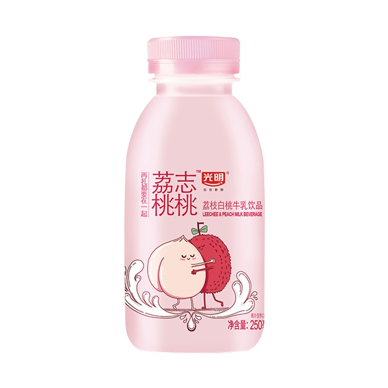 [顺丰冷链]光明荔枝白桃牛乳饮品250ml*10瓶