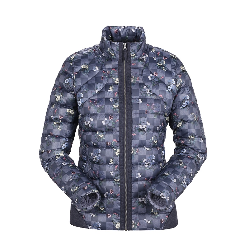 乐飞叶（LAFUMA）运动户外女士防风轻便保暖印花短款羽绒服LFJ06D341