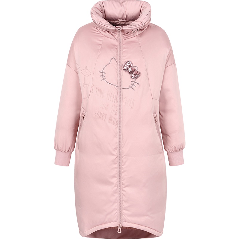 艾莱依2018商场同款hello-kitty-联名设计摇滚大衣
