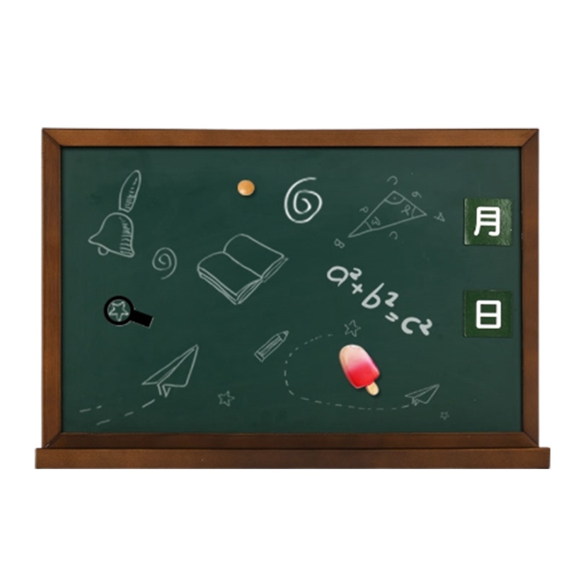 挂式智扣儿童家用教学单面磁性小绿板挂式白板可擦教学办公挂式黑板墙留言 62x47