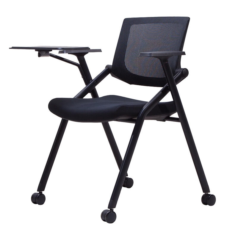 全简办公椅培训椅带写字板滑轮简易折叠会议椅培训课桌椅一体