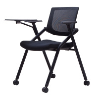 全简办公椅培训椅带写字板滑轮简易折叠会议椅培训课桌椅一体