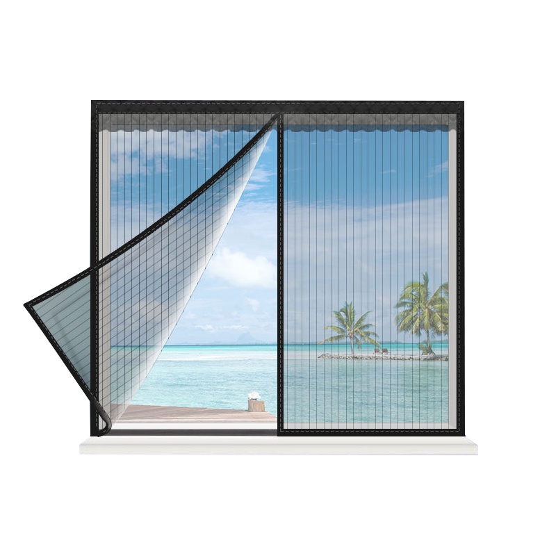 英仑风情 防蚊纱窗纱网自装型家用免打孔磁铁魔术贴自粘式窗户简易网纱隐形沙窗帘