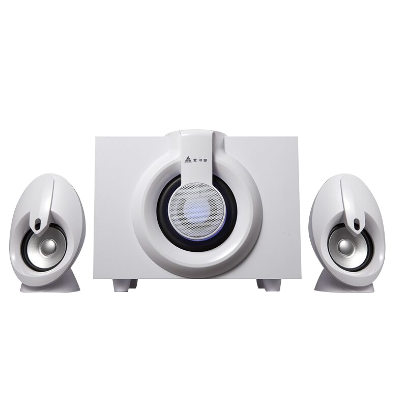 Golden field/金河田Q20 电脑蓝牙音响 台式电脑音箱家用蓝牙重低音炮 白色 蓝牙 (青春版)