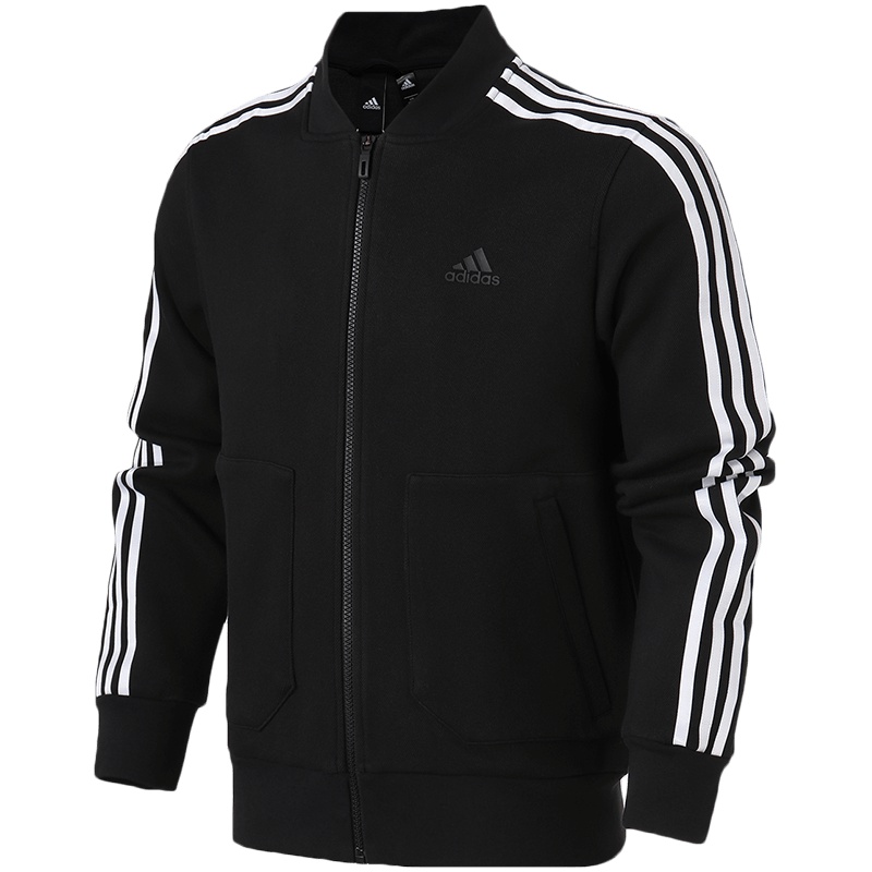 aididas男子夹克外套飞行领开衫休闲运动服DT2474 L DT2474黑色