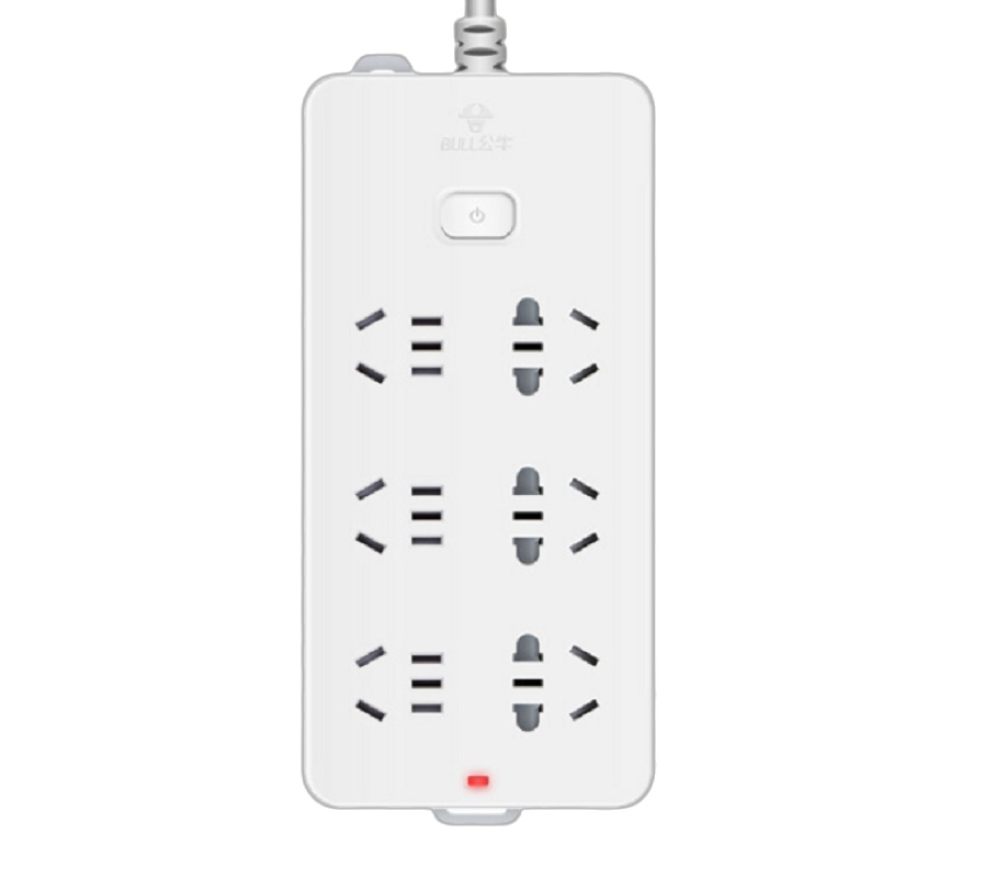 公牛(BULL) 6位总控全长1.8米 GN-109K插排 单个装-(个)