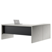 简飞橡木办公桌带抽屉老板桌椅组合简约现代单人办公室总裁桌经理桌大班台