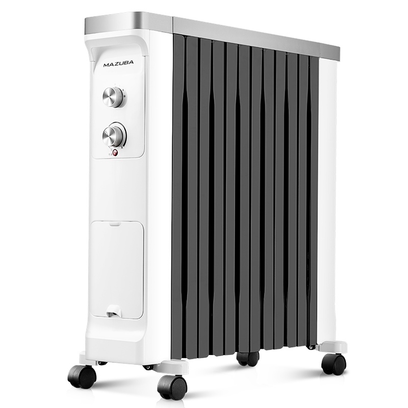 松桥(MAZUBA) 取暖器MO-MN1305K 电暖器烤火炉油汀12片大面积散热 2200W大功率 封闭式油汀
