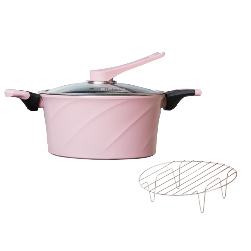 迪迪尼卡(Didinika)麦饭石汤锅蒸锅两用无油烟不粘锅炖锅高汤锅家用焖烧煮锅大容量煮面