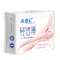 ABC柔棉表层夜用卫生巾8片