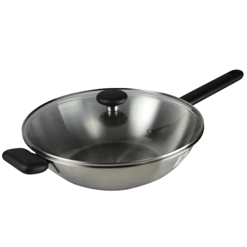 Midea/美的304不锈钢 MP-CG32D02不粘锅炒菜锅家用无油无涂层明火