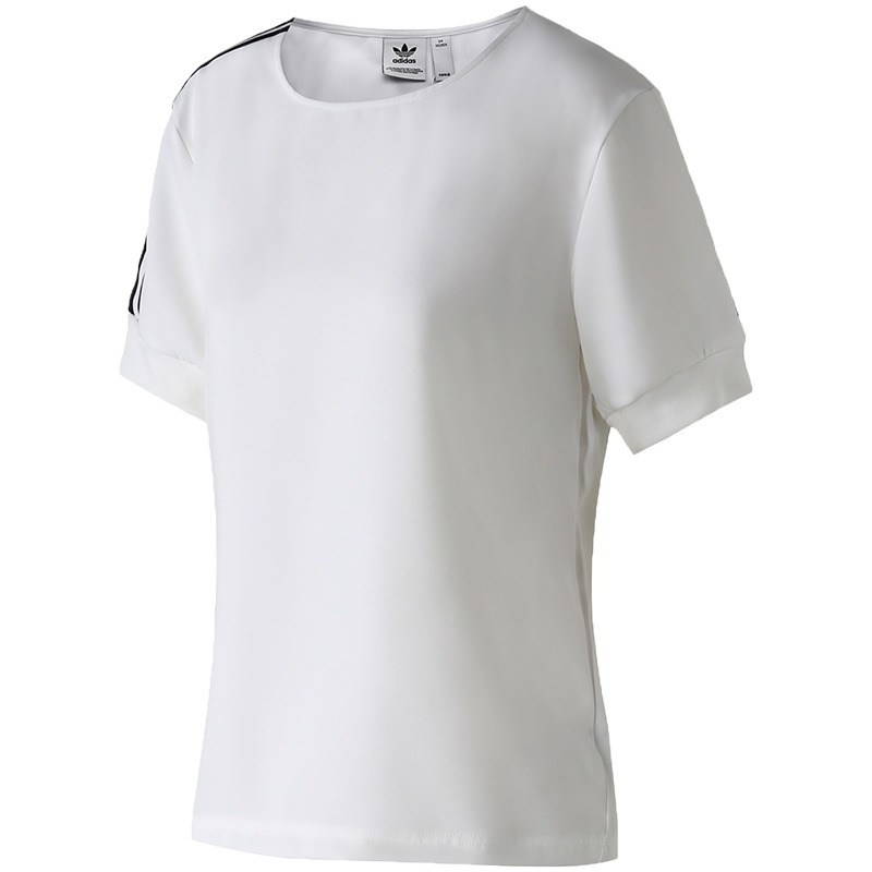 adidas阿迪达斯三叶草女装运动服LOGO圆领短袖T恤DY0879
