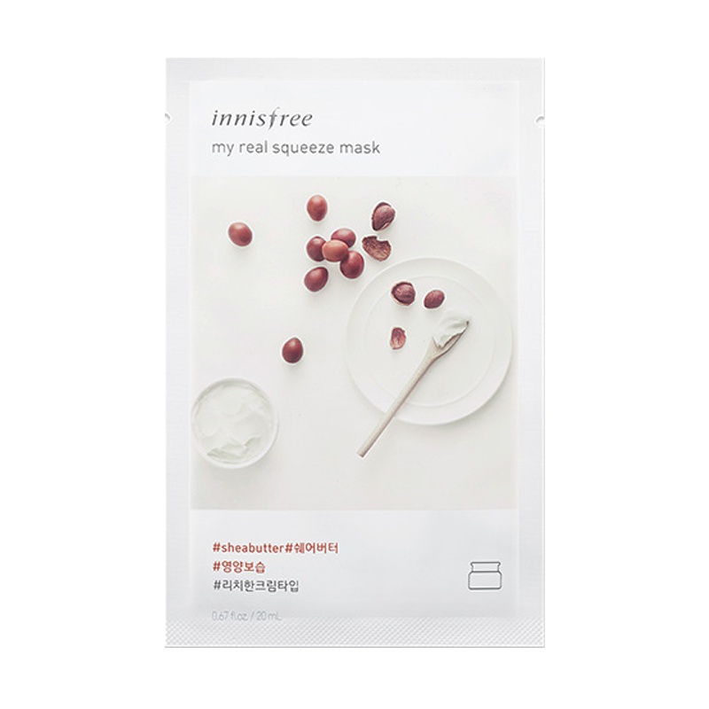 [白嫩白嫩的脸]innisfree 悦诗风吟 真萃鲜润面膜-乳木果 20毫升/片