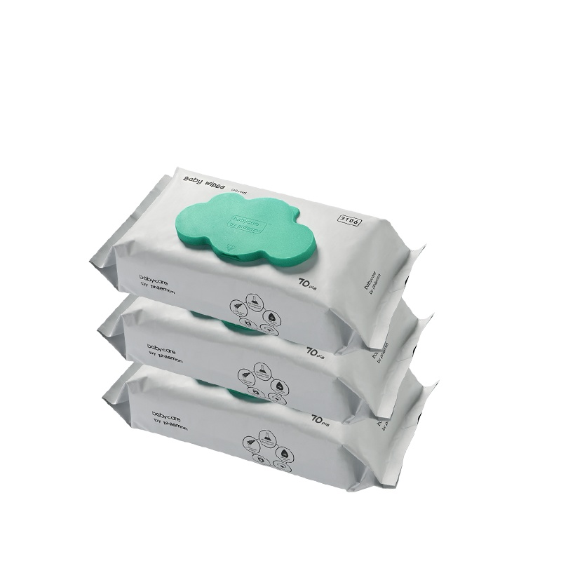 babycare婴儿手口专用湿巾宝宝湿纸巾 手口湿巾70抽带盖*3连包 3106