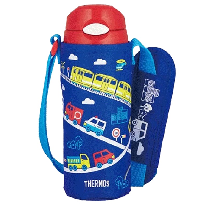[吸管保温杯]THERMOS膳魔师 真空304不锈钢 儿童保冷保温杯FHL401F-BL 蓝色 400毫升