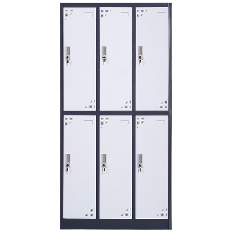 三圣 办公家具加厚六门套色铁皮柜更衣柜 员工储物柜 存放鞋包柜 其他金属更衣柜多功能