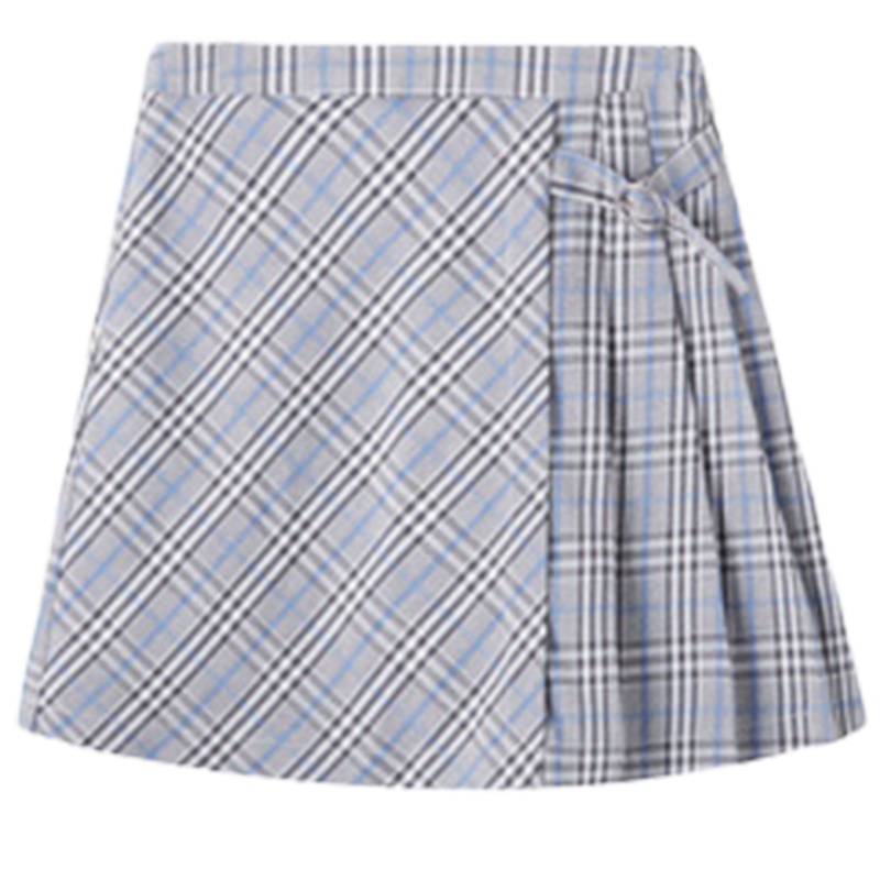 【专柜同款】Puella夏季新款高腰韩版格子A字半身裙20014458