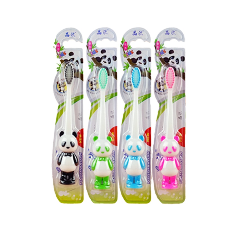 [10支]儿童卡通熊猫牙刷 软毛细毛舒适牙刷 3-12岁适用 儿童学生牙刷 发货颜色随机9904
