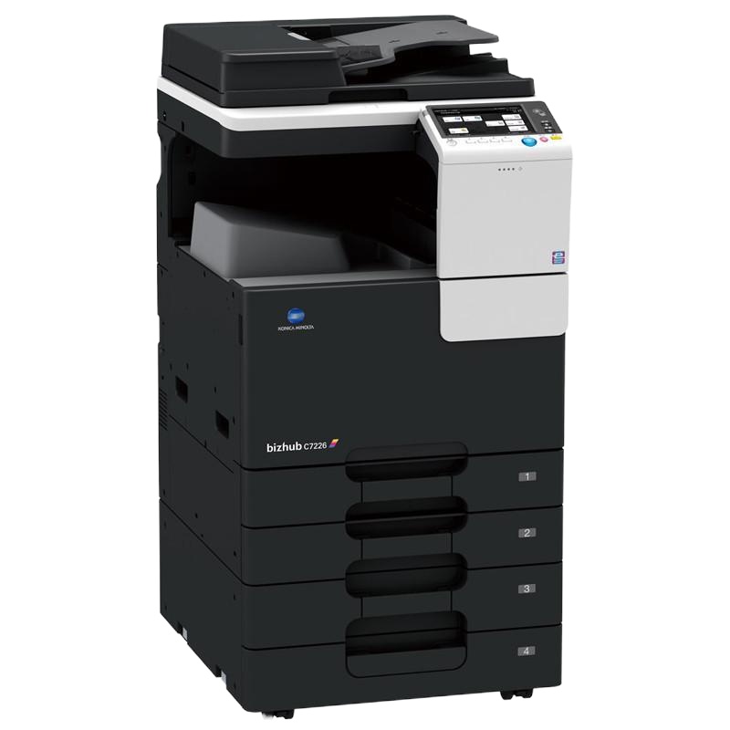 柯尼卡美能达C7226 A3 A4彩色激光一体机复合机含输稿器/双面器/网络打印/双纸盒原装工作柜