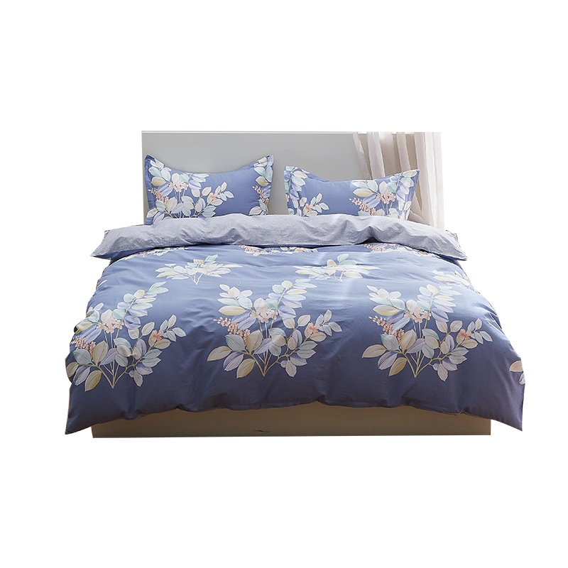 纯棉四件套 醉花涧 蓝