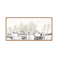墙壁挂画 XTL866 吴冠中水墨壁画背景墙装饰 50*70cm (10幅起订)