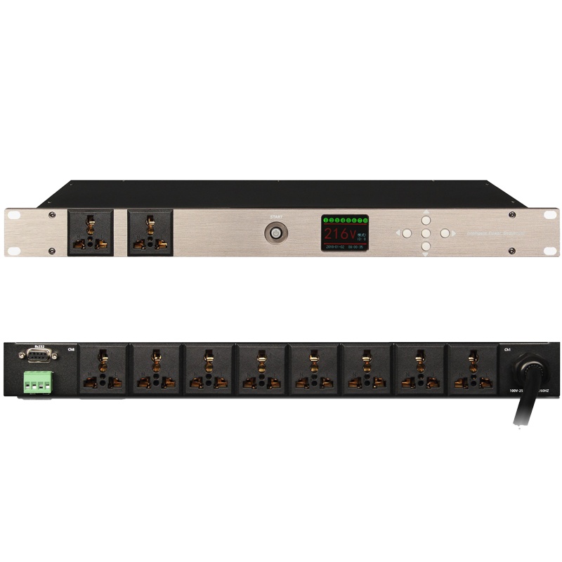 XIRCOM(捷讯)XC-S830(8+2路电源时序器)彩盒包装(银色)