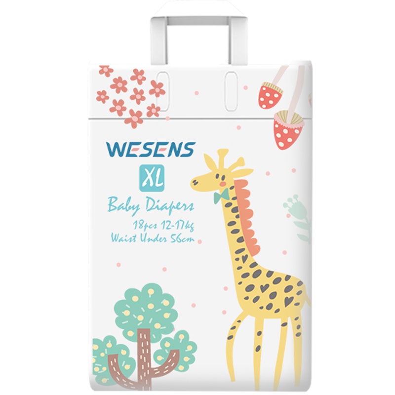 卫神wesens 疯狂动物迷 婴儿训练裤尿不湿宝宝尿裤尿片训练纸尿裤学步裤男女通用透气干爽柔软 XL 18片