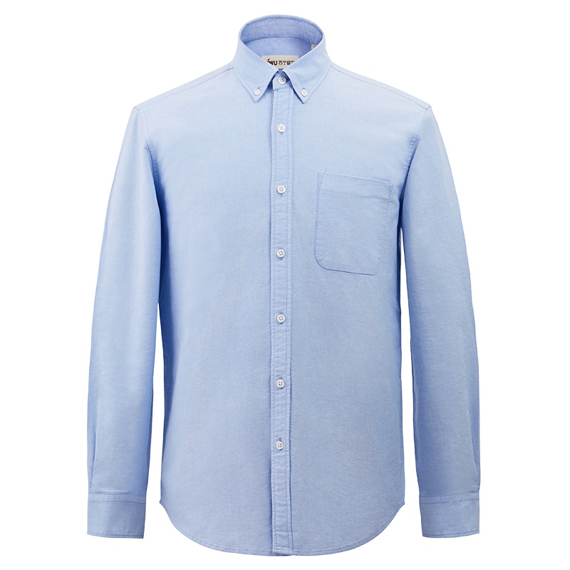 苏宁极物 男士长袖春秋商务衬衫牛津纺休闲衬衫