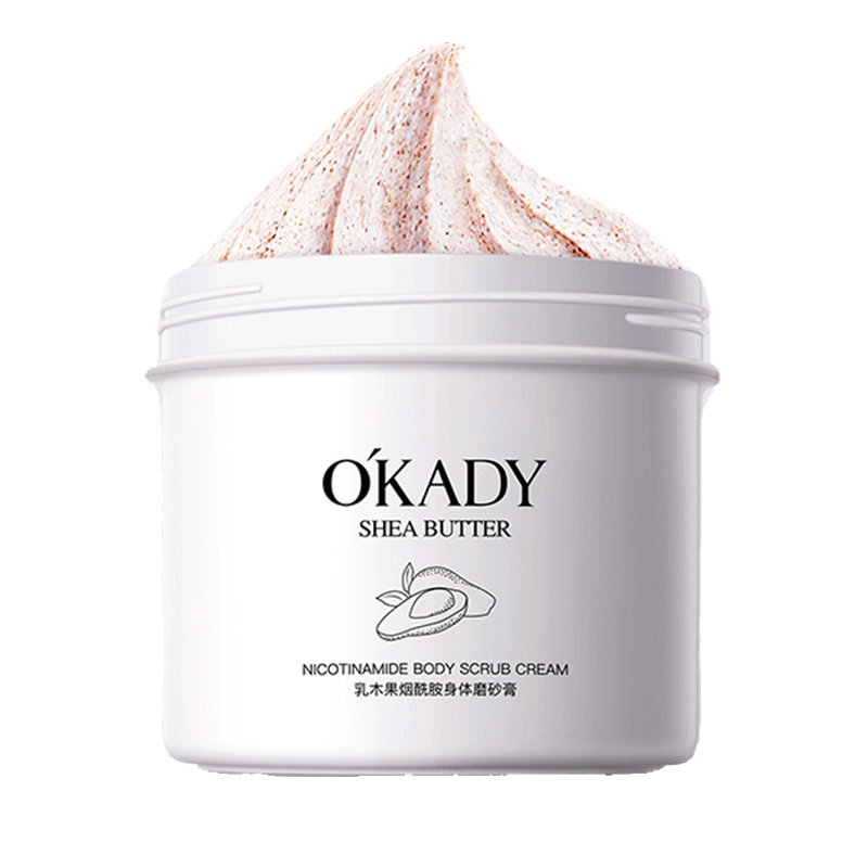 欧佩(OU PEI)磨砂膏乳木果烟酰胺去鸡皮角质保湿提亮肤色植物磨砂全身