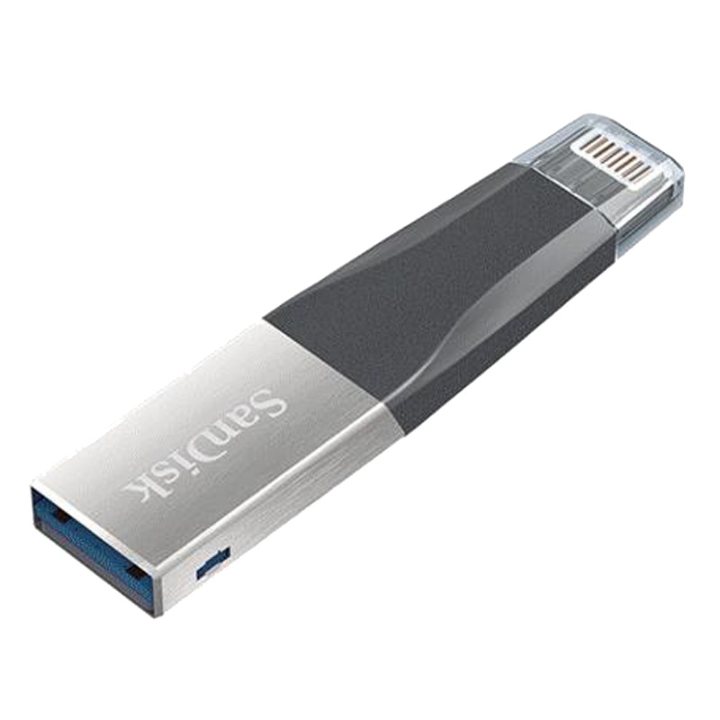 [免邮]闪迪(SanDisk)欣享 USB3.0 64GB苹果手机U盘 MFI认证 iPhone 电脑双接口两用优盘蓝色