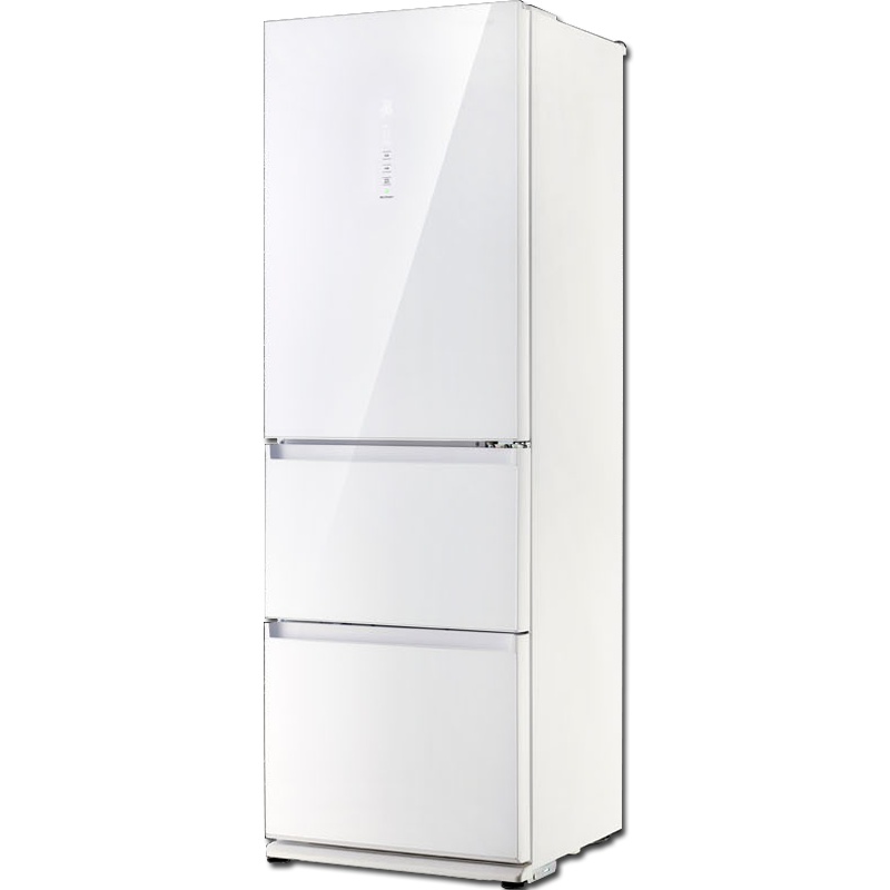 松下(Panasonic) 360升玻璃自动制冰风冷无霜变频三开门式家用电冰箱NR-EC35AG0-W