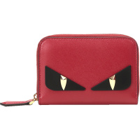 FENDI 女士BAG BUGS眼睛图案牛皮卡包钱包零钱包 8M0313 A5PM