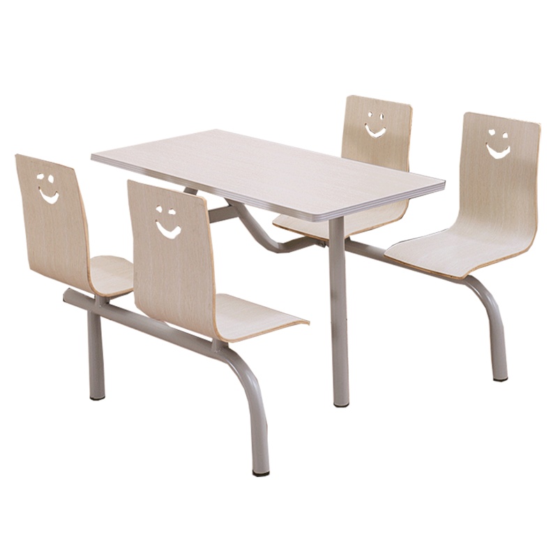 食堂四连体餐桌椅 快餐厅桌椅 工厂学校食堂连体餐桌椅