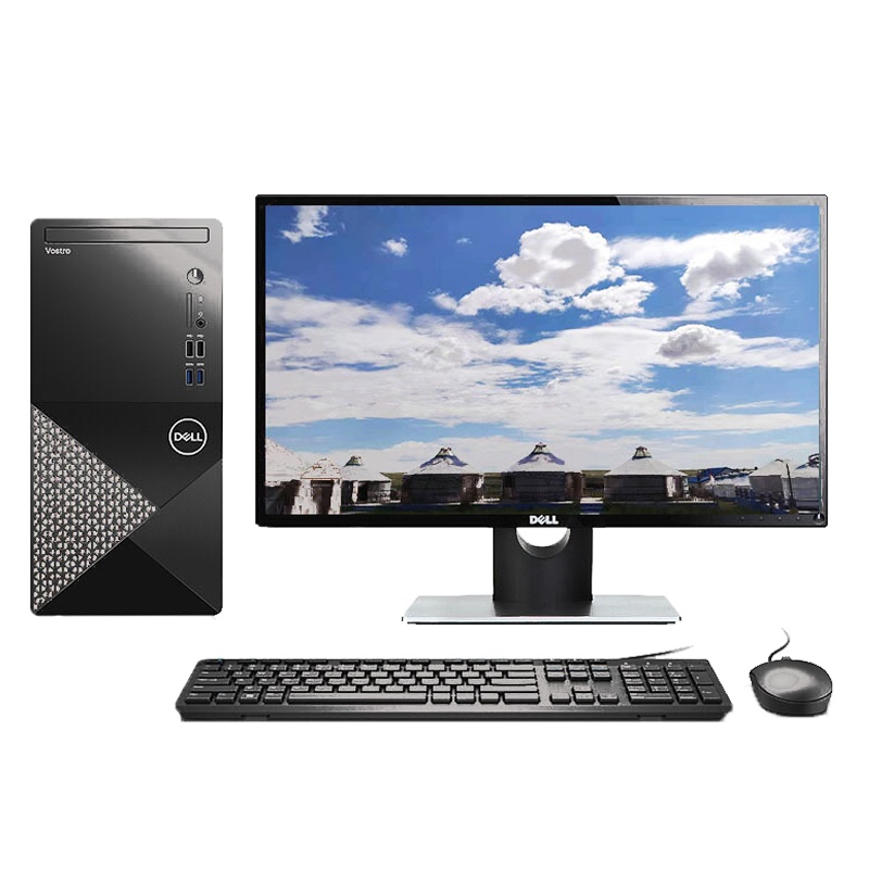 戴尔(DELL)成就3890 商用 家用 台式机电脑 21.5英寸屏 定制(i7-11700 8G 1T+256G GTX1650 4GB独显 定制 Win10 无光驱 WIFI)