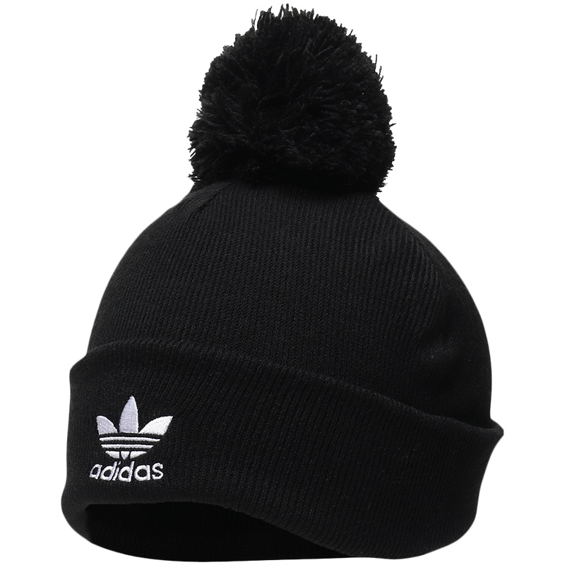 adidas阿迪达斯三叶草男帽2019新款运动帽休闲针织帽保暖毛线帽ED8719