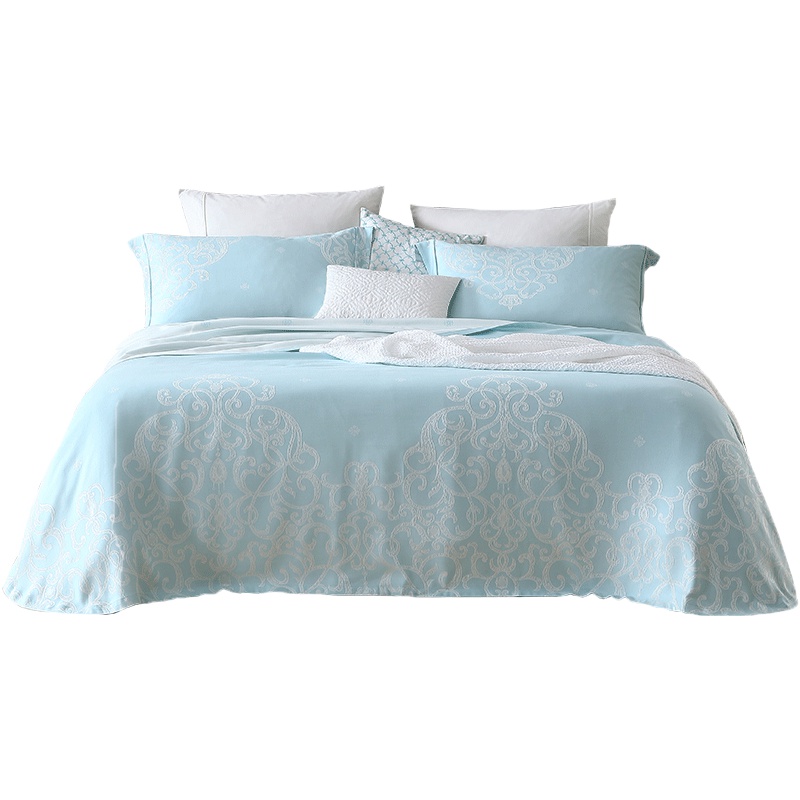 梦洁(MENDALE)家纺 梦洁美颂出品竹纤维清雅沁柔提花软席三件套 可以水洗折叠凉席三件套床上两色可选