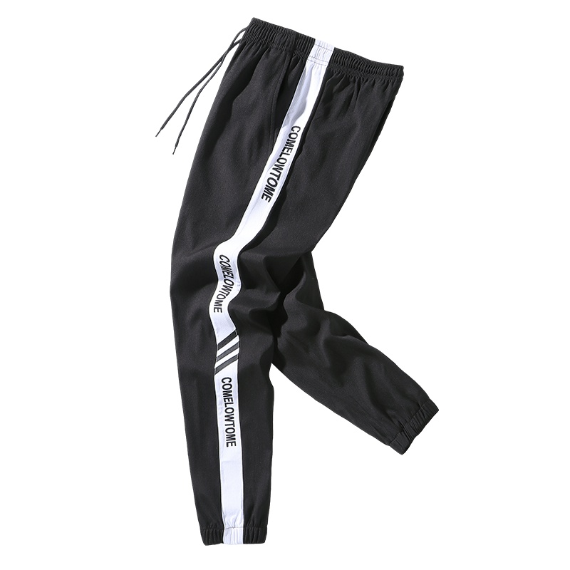 三弦(LA CORDE)裤子男夏季百搭韩版潮流休闲裤男运动宽松学生束脚哈伦秋季九分裤LA-TCK9107