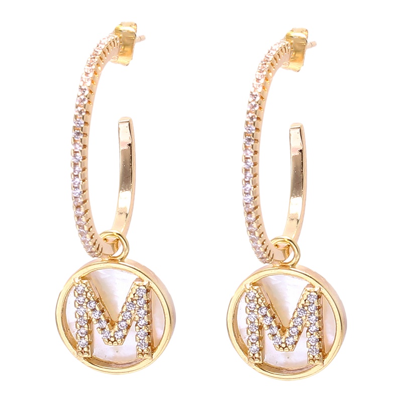 Verona Reine意大利轻奢珠宝贝叶精灵之爱情密码S925纯银电镀18K金微镶晶钻时尚银耳饰两用送自己送闺蜜