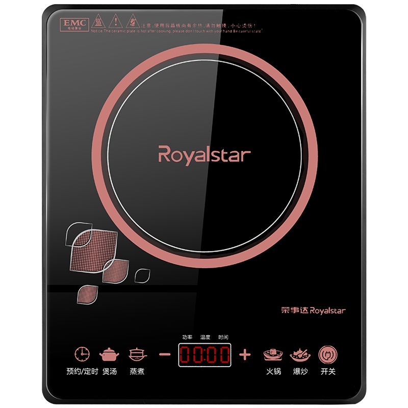 荣事达(Royalstar)电磁炉C22-172T智能滑控 大功率 爆炒 家用多功能 八档火力调节 过热断电电磁炉