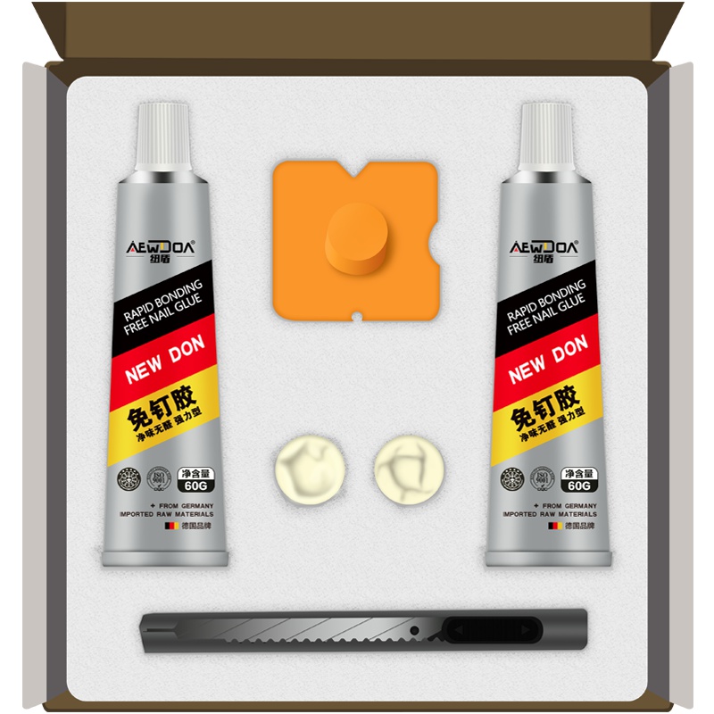 纽盾(NEW DON)免钉胶 密封胶 玻璃胶 液体钉 厨卫五金挂件踢脚线固定胶 多功能强力胶环保净味 免钉胶