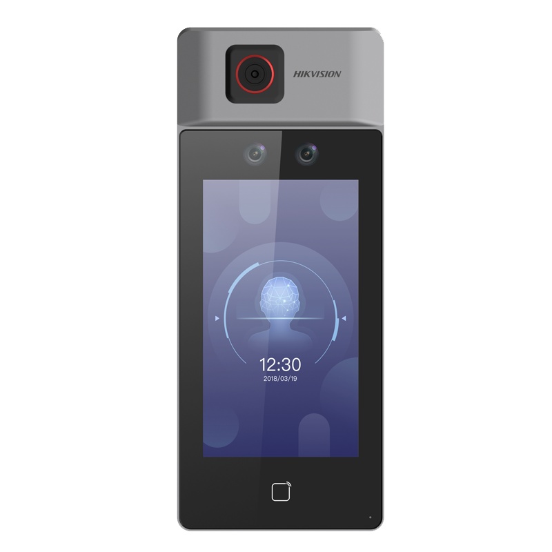 海康威视 人脸识别测温门禁一体机 门锁面部测温打卡考勤机 刷脸企业公司防疫系统 DS-K1T67LHTM-3XF