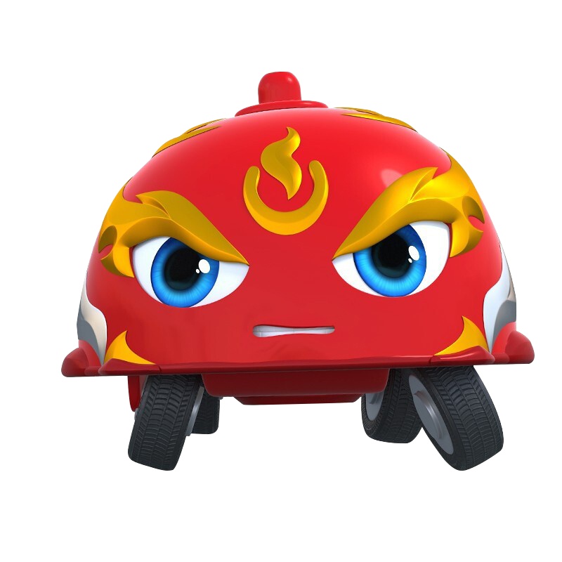 宝 炫斗小Q陀螺炫动小Q车第四代对战斗盘旋转陀螺雷轰轰炎小火激战儿童玩具 合金版陀螺-炎小火(308101)